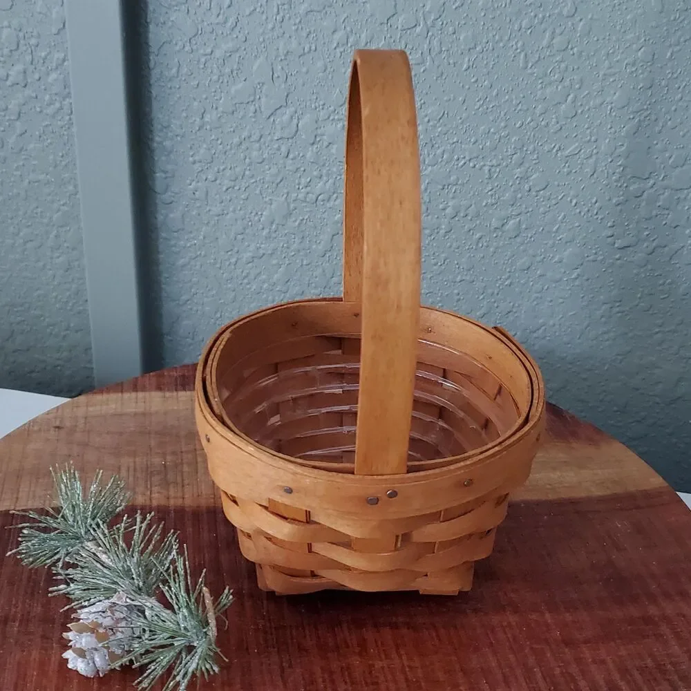 Longaberger 1993 Inaugural Basket Protector & 6 Christmas Holiday Ornaments